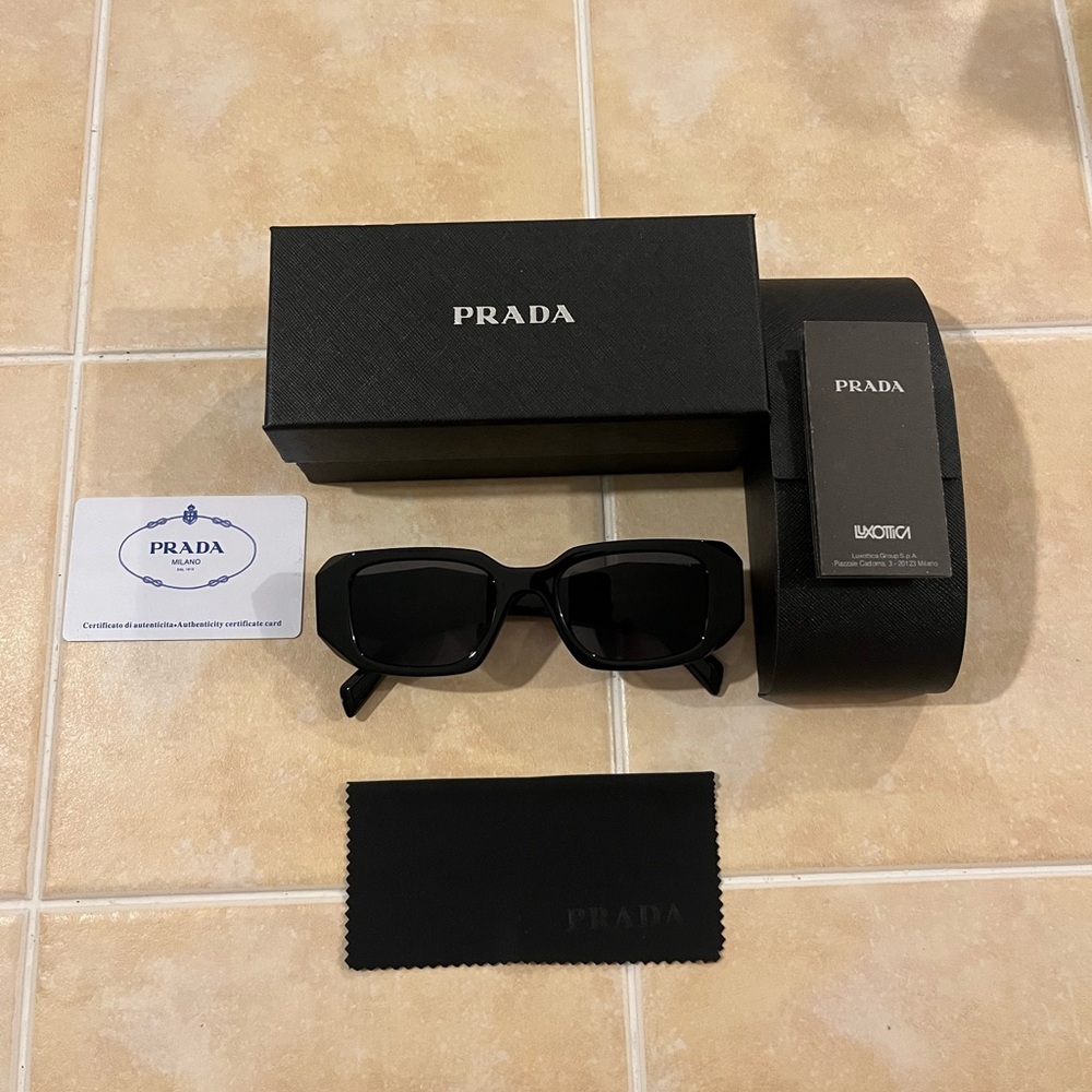 Prada Elegant Black Men's Sunglasses
